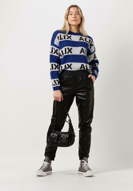Blaue ALIX THE LABEL Sweatshirt LADIES KNITTED ALIX STRIPE PULLOVER - large
