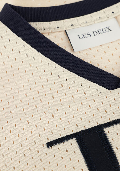 Beige LES DEUX Polo-Shirt BRONSON ENCORE MESH T-SHIRT - large