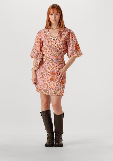 Mehrfarbige/Bunte OBJECT Minikleid OBJHOLLY 2/4 RE SHORT WRAP DRESS 138 - large