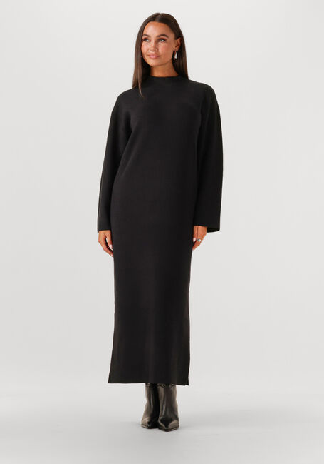 Schwarze Y.A.S. Maxikleid YASELMA LS LONG KNIT DRESS - large