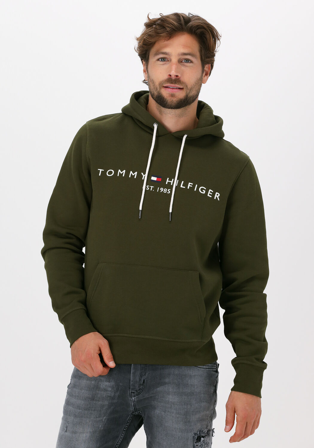 olive tommy hilfiger sweatshirt tommy logo hoody