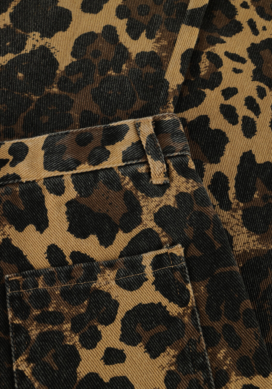 Braune CALL ME FRANKIE Wide jeans LEOPARD PANTS - large