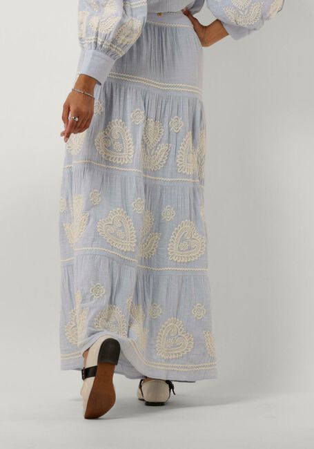 Hellblau ANTIK BATIK Maxirock RONY SKIRT - large