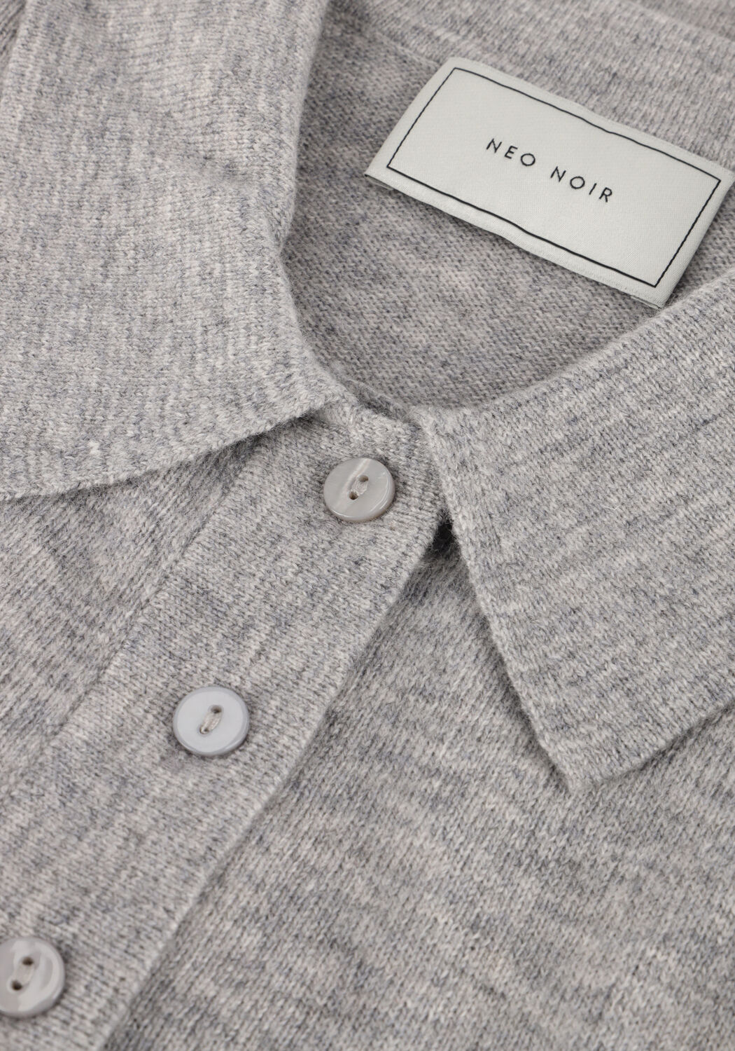 Graue NEO NOIR T-shirt GRACIE KNIT POLO TEE - large