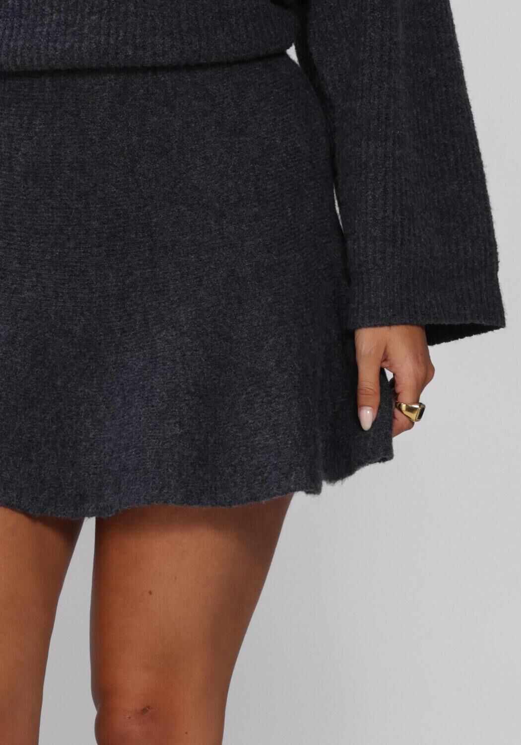 Dunkelgrau EDITED Minirock ADALEE WOOL KNIT SKIRT - large