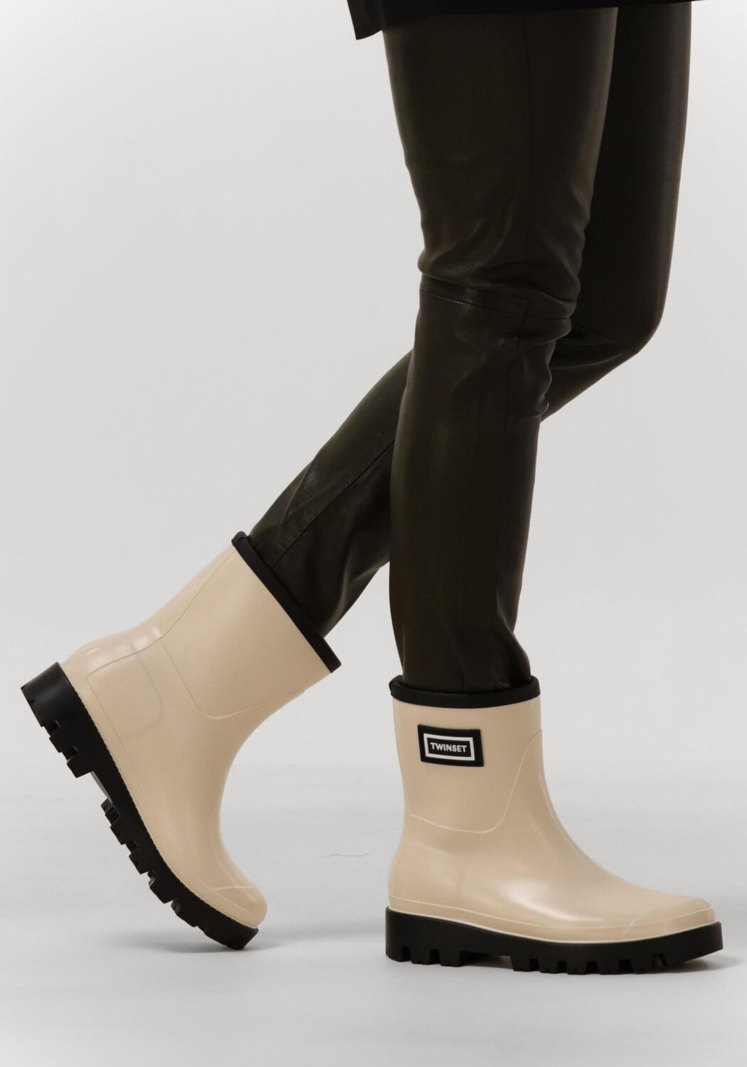 Beige TWINSET MILANO Gummistiefel 222TCP23A - large