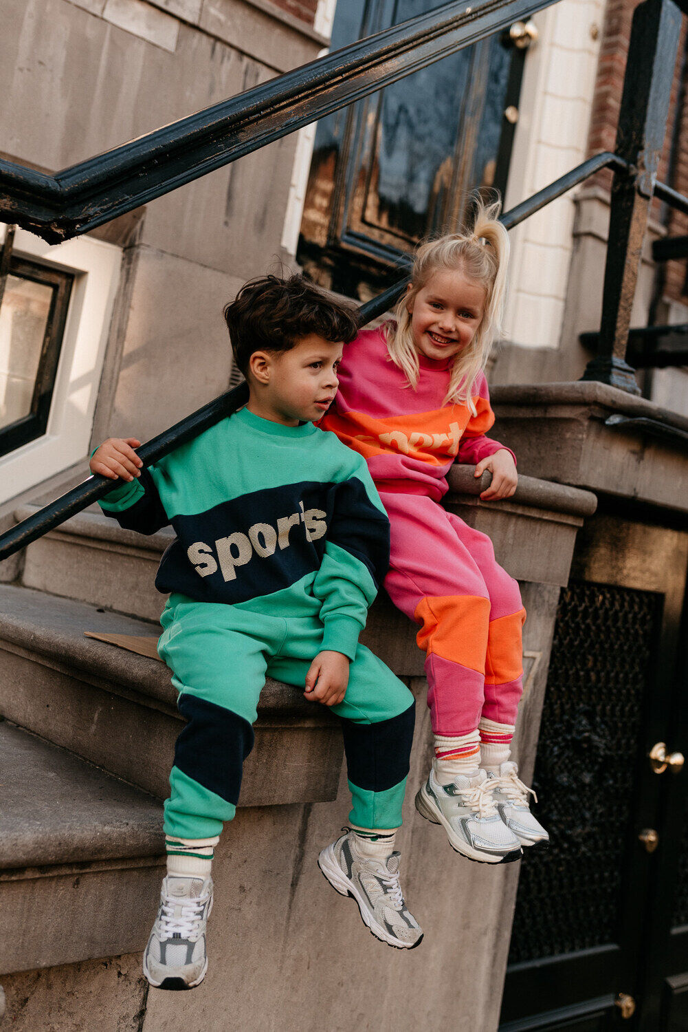 Mehrfarbige/Bunte JENEST Pullover SAMMY SPORTS SWEATER - large