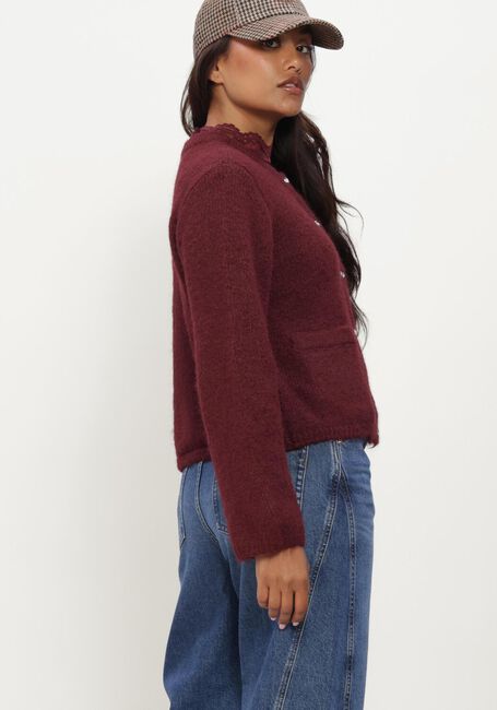 Bordeaux OBJECT Pullover OBJSAGGIA RE L/S KNIT CARDIGAN - large