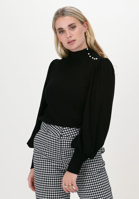 Schwarze GESTUZ Top RIFA GZ BUTTON BLOUSE - large
