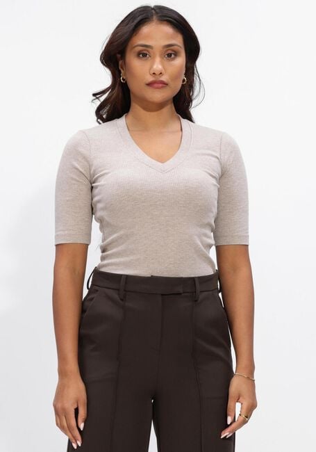 Beige INWEAR Top DAGNAIW MELANGE V T-SHIRT - large