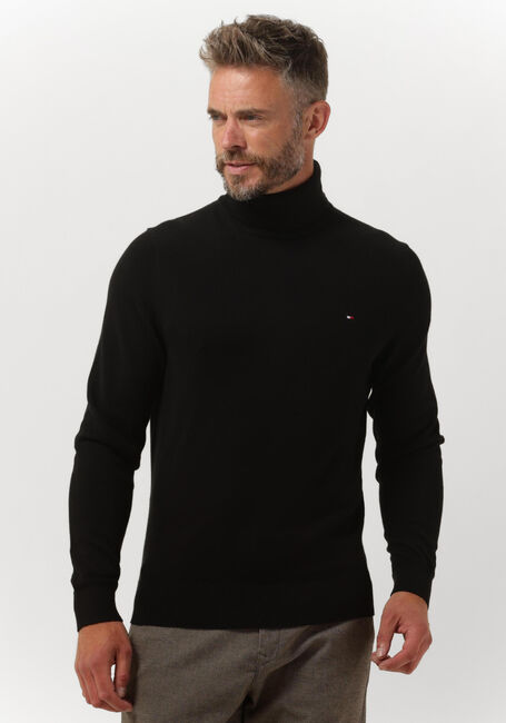 Schwarze TOMMY HILFIGER Rollkragenpullover PIMA ORG CTN CASHMERE ROLL NECK - large