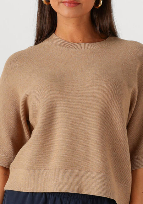 Camelfarbene MSCH COPENHAGEN Pullover MSCHTHAMIRA 2/4 PULLOVER - large