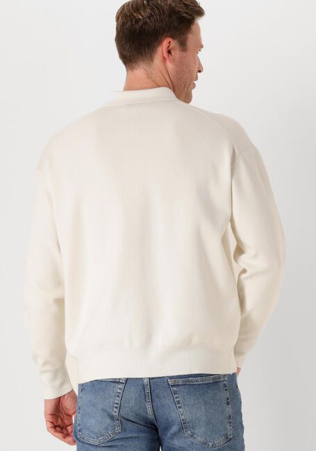 Weiße CALVIN KLEIN Polo-Shirt COTTON POLO SWEATER - large