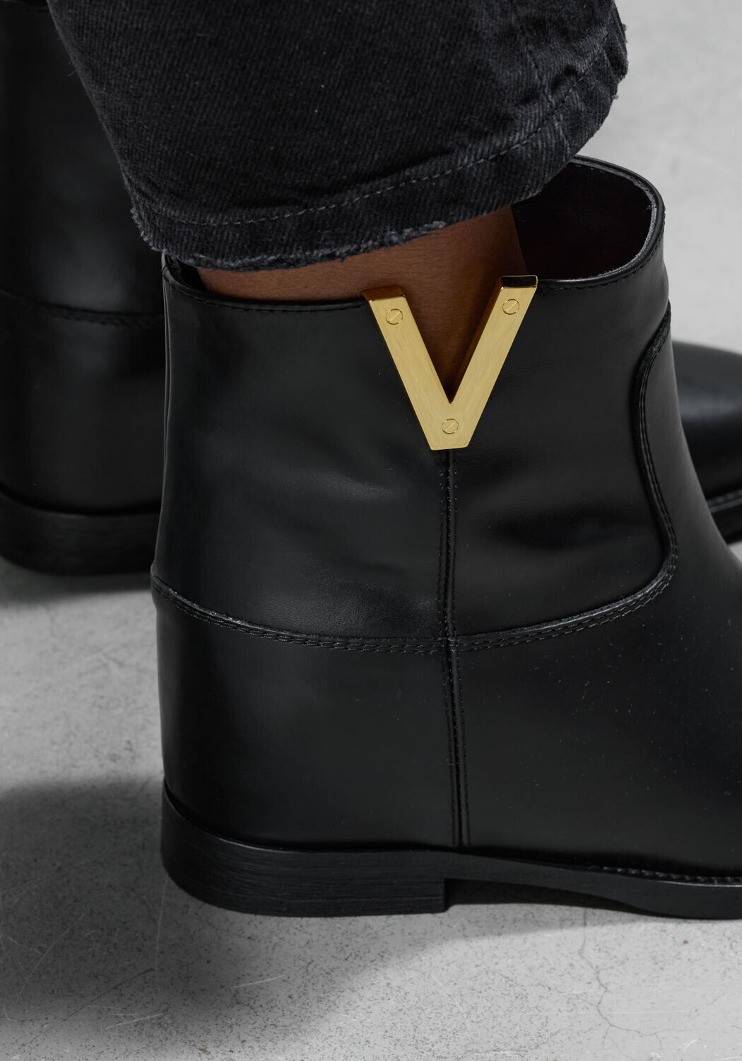 Schwarze VIA ROMA 15 Stiefeletten SANTA MONICA 2576 - large