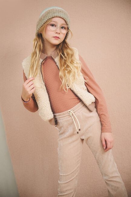 Beige NONO Schlaghose SADY VELVET FLARED PANTS - large
