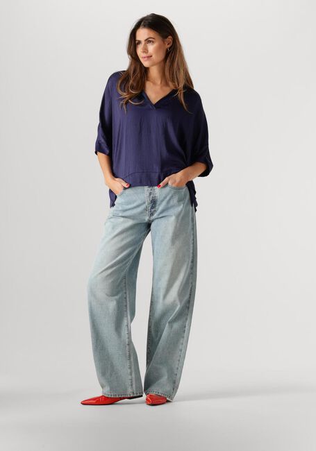 Dunkelblau SUMMUM Top TOP SHORT SLEEVES SILKY TOUCH - large