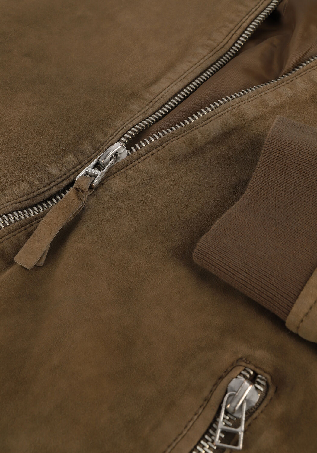 Taupe GOOSECRAFT Lederjack THOR BOMBER - large