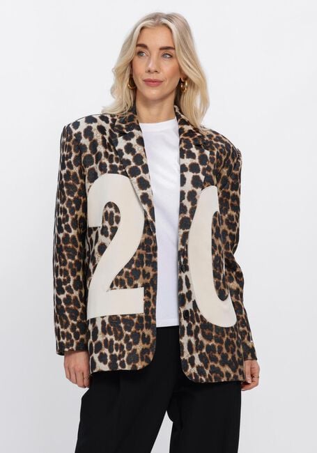 Mehrfarbige/Bunte ALIX THE LABEL Blazer LADIES WOVEN BIG 2014 ANIMAL BLAZER - large
