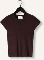 Braune NEO NOIR T-shirt TIRRA KNIT TEE Braune NEO NOIR T-shirt TIRRA KNIT TEE - medium