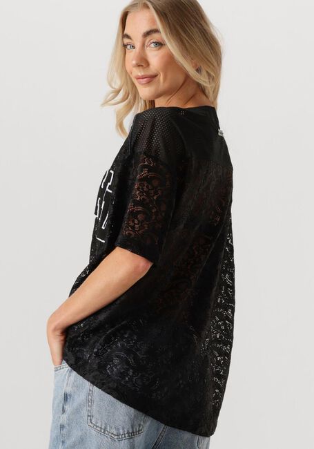 Schwarze HAUTE L'AMITIÉ Top COURT LACE TEE - large