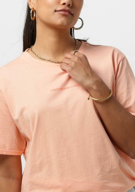 Orangene MSCH COPENHAGEN T-shirt MSCHTERINA ORGANIC SMALL LOGO TEE - large