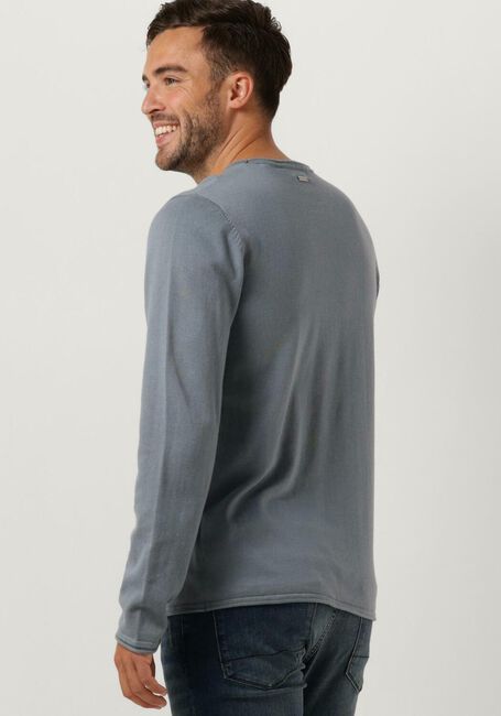 Blaue PUREWHITE Pullover GARMENT DYE KNIT WITH ROUND NECK - large
