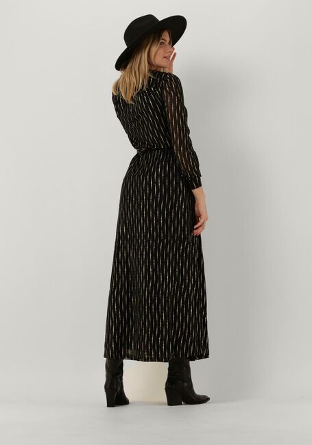 Schwarze COLOURFUL REBEL Maxikleid LOLA TRIANGLE FOIL LONGSLEEVE MAXI WRAP DRESS - large