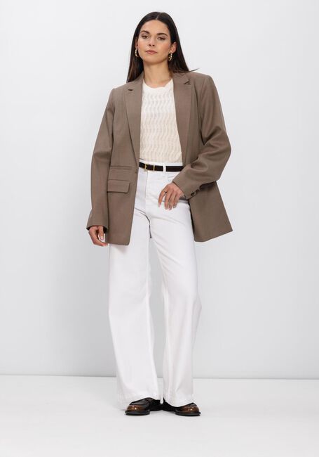 Ecru MOS MOSH Top MMGANNA PATTERN O-NECK KNIT TOP - large