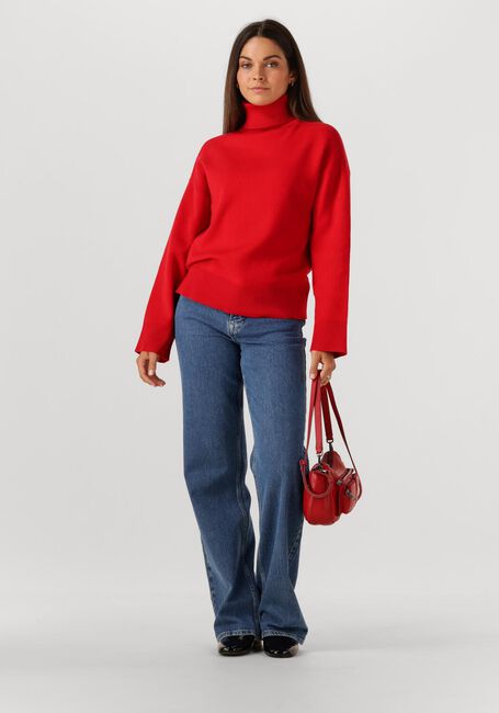 Rote SELECTED WOMEN Pullover SLFKAMMA LS KNIT ROLL NECK - large
