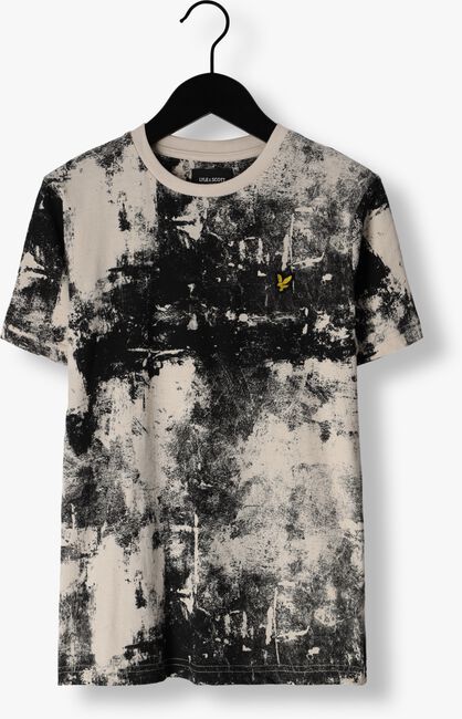 Schwarze LYLE & SCOTT T-shirt EROSION PRINT T-SHIRT - large