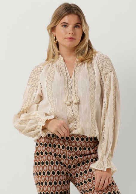 Weiße SUMMUM Blusen TOP EMBROIDERED COTTON VOILE - large