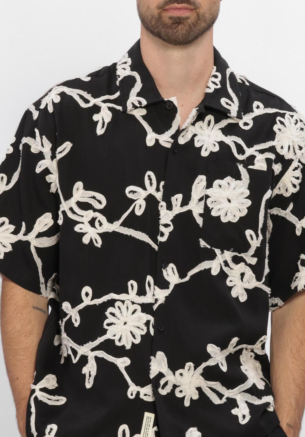 Schwarze WOODBIRD Casual-Oberhemd WBWANG BIND SHIRT - large