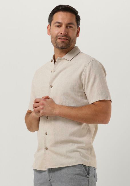 Beige ANERKJENDT Casual-Oberhemd AKLEON S/S COT/LINEN SHIRT - large