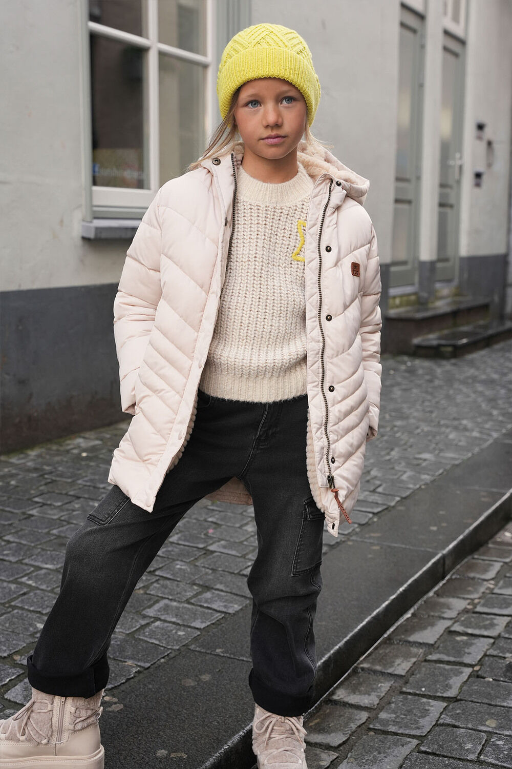 Bausatz LIKE FLO Wattierte Jack ALINA FLO GIRLS QUILTED JACKET LONG - large