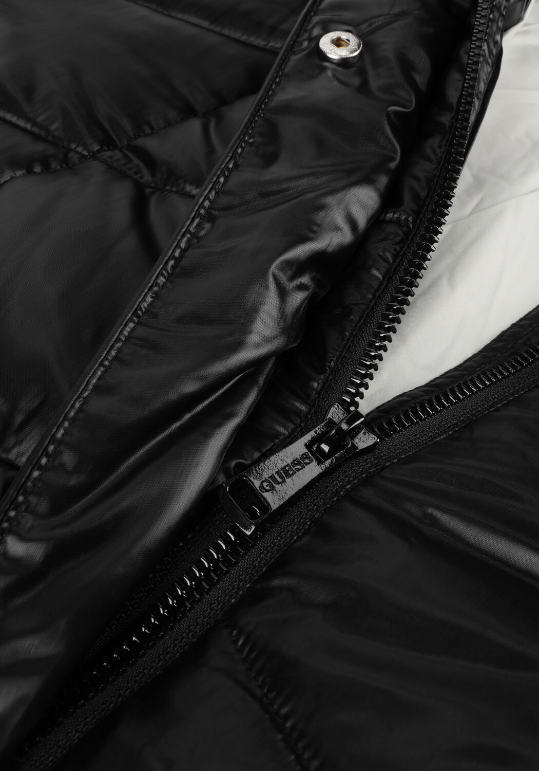 Schwarze GUESS Wattierte Jack NEW OPHELIA JACKET - large