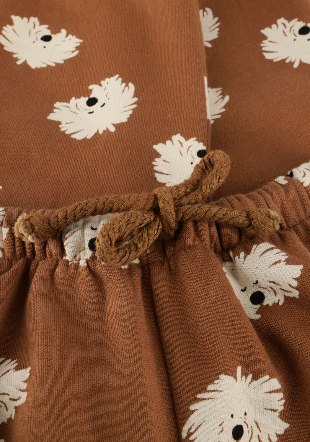 Braune Sproet & Sprout Jogginghose SWEATPANTS MOUSTACHE DOG PRINT - large