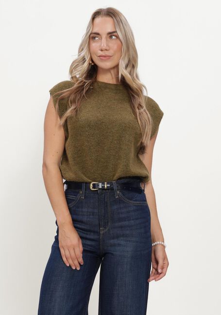Olive SELECTED WOMEN Pullover SLWLULU SL KNIT VEST - large