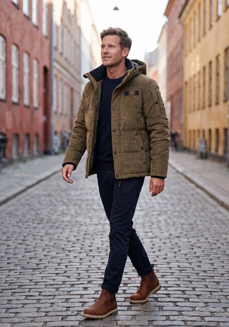 Khaki PME LEGEND Parkas SEMI LONG JACKET GOBBLER CLEAR FORD - large