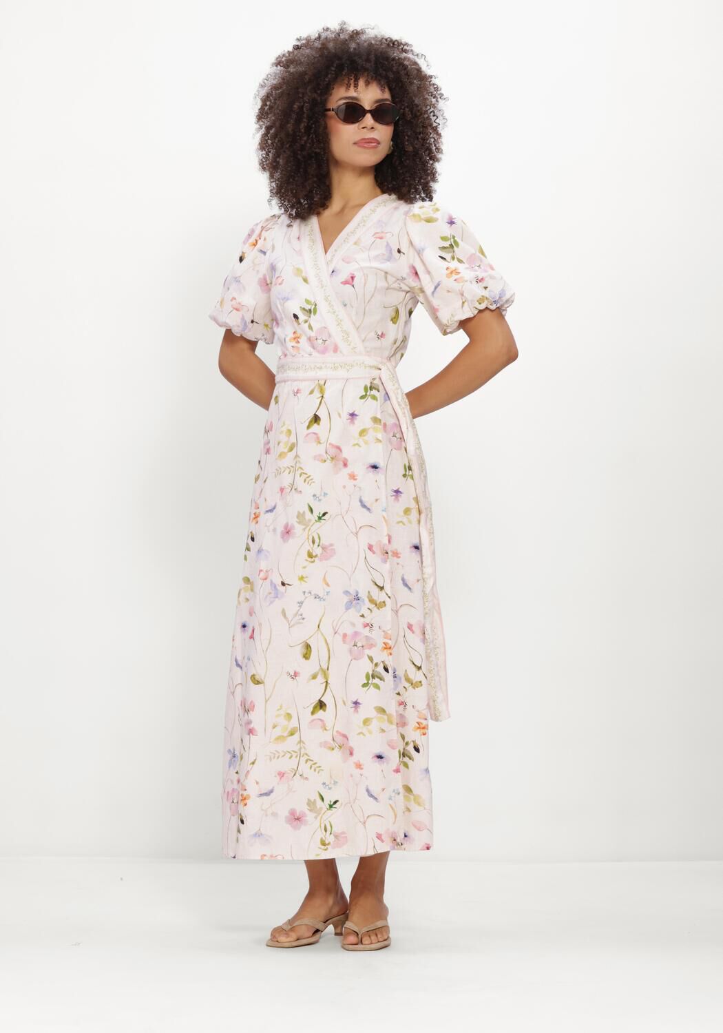 Ecru NEO NOIR Kleider CLARINE FLOWER DRESS - large