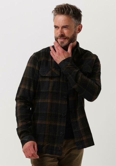 Schwarze PME LEGEND Casual-Oberhemd LONG SLEEVE SHIRT COTTON YARN DYED CHECK - large