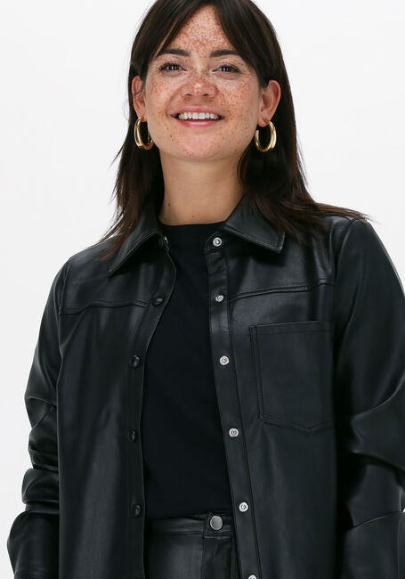 Schwarze NA-KD Blusen PU SHIRT - large
