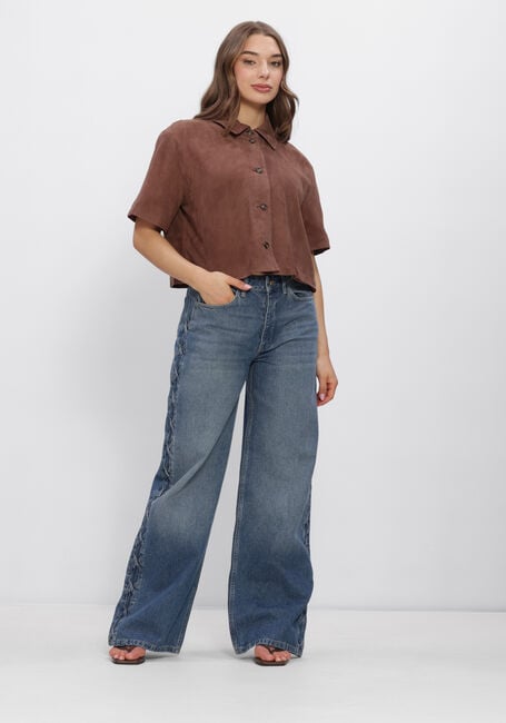 Braune STUDIO AR Jacken EVELINE GOAT SUEDE - large