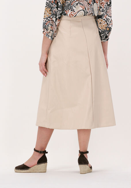 Beige SUMMUM Midirock SKIRT A-LINE FAUX LEATHER - large