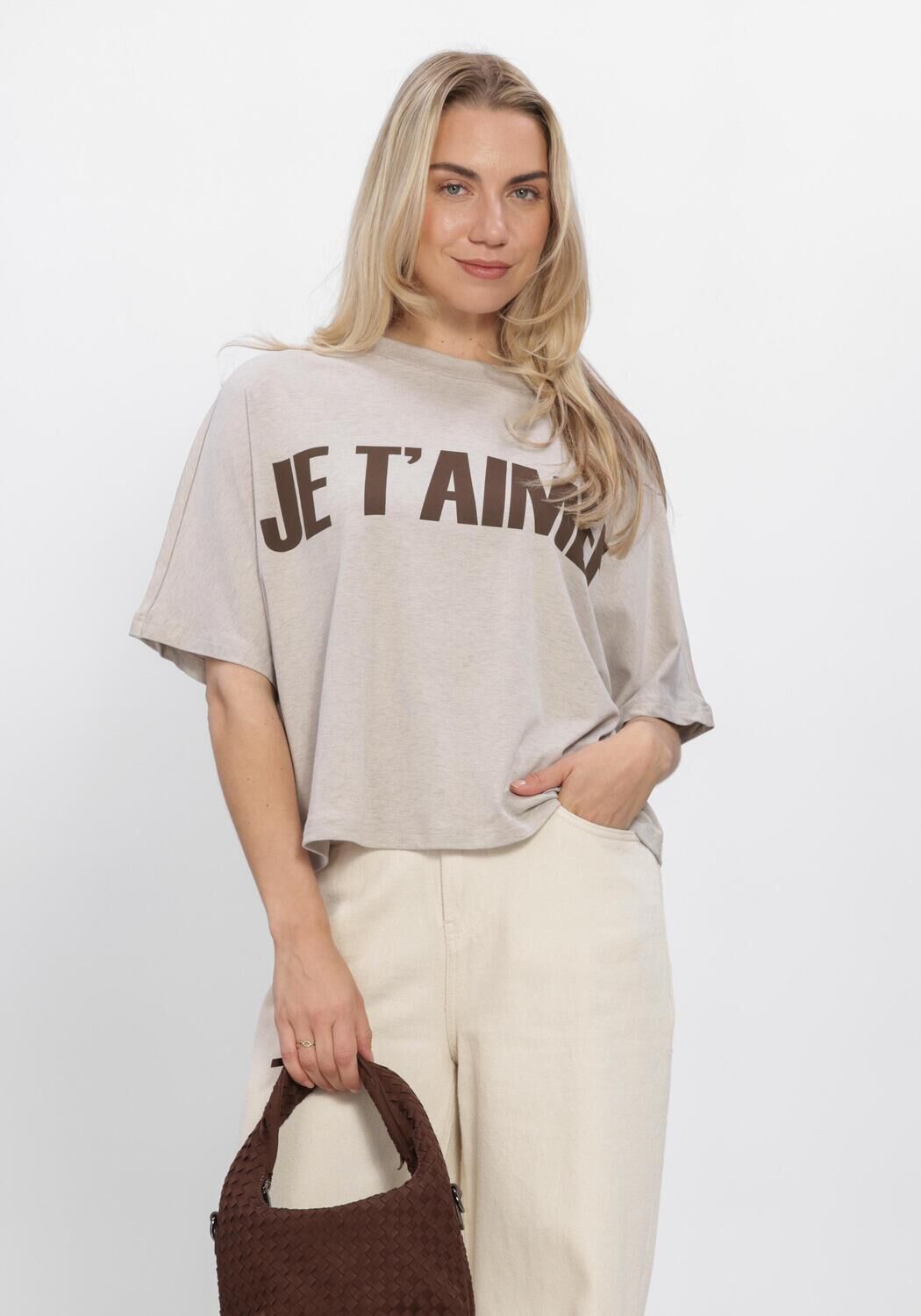 Sand AIMEE THE LABEL Tops & T-shirts SELARAHS T-SHIRT PRINT - large