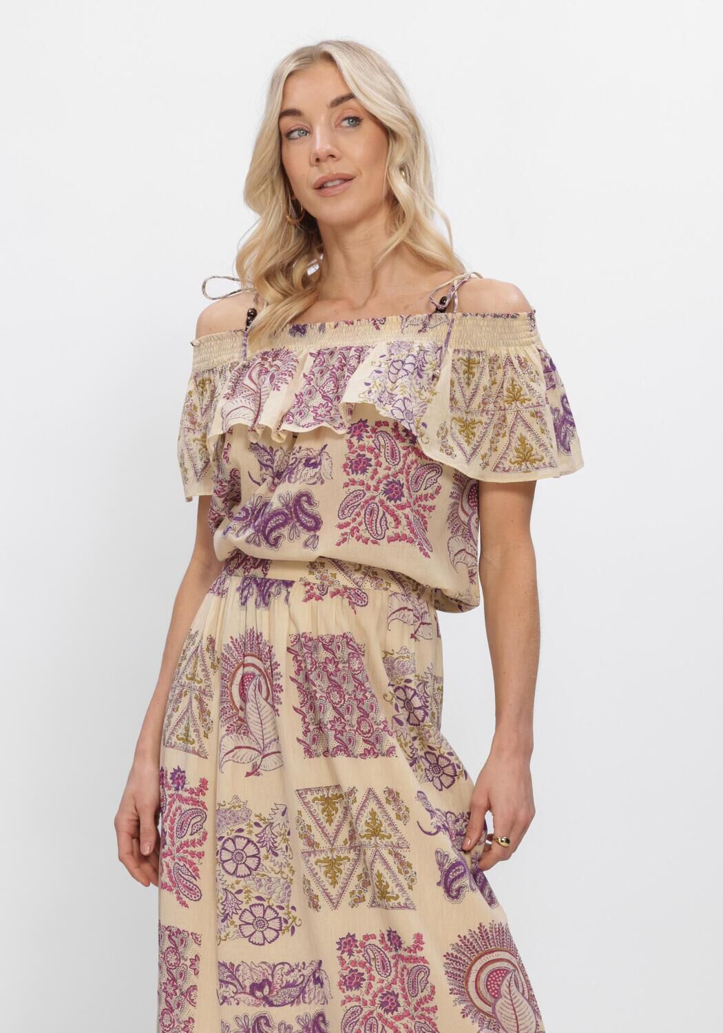 Gelbe ANTIK BATIK Top JANE TOP - large