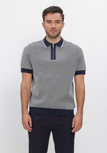 Dunkelblau BLUE INDUSTRY Polo-Shirt KNITTED POLO SHORT SLEEVE - large