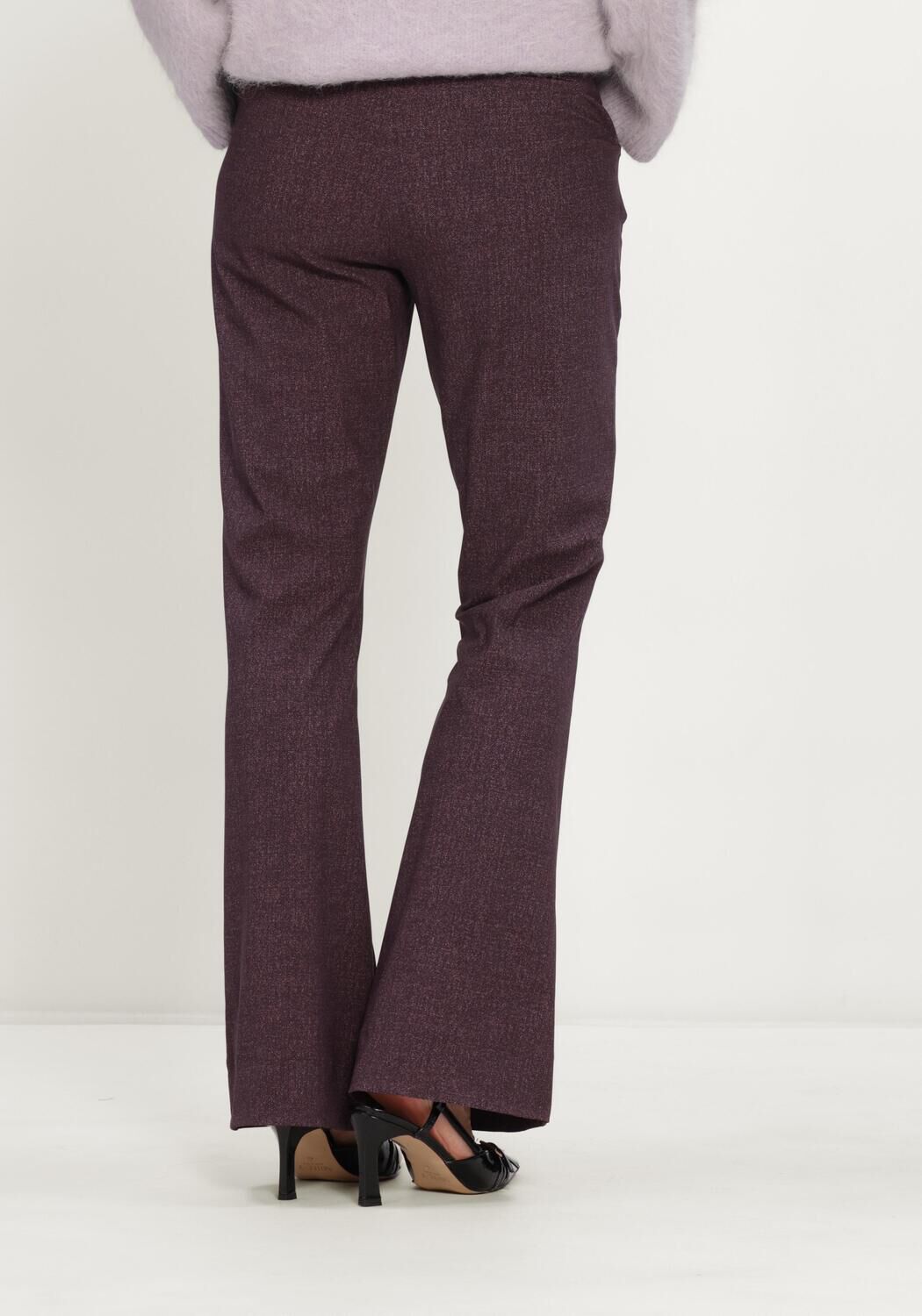 Bordeaux STUDIO ANNELOES Schlaghose Flair herringbone trousers - large