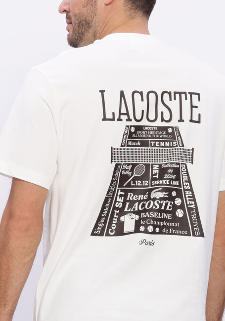 Wei&szlig;e LACOSTE T-shirt CLASSIC FIT BACK PRINT HEAVY JERSEY T-SHIRT - large