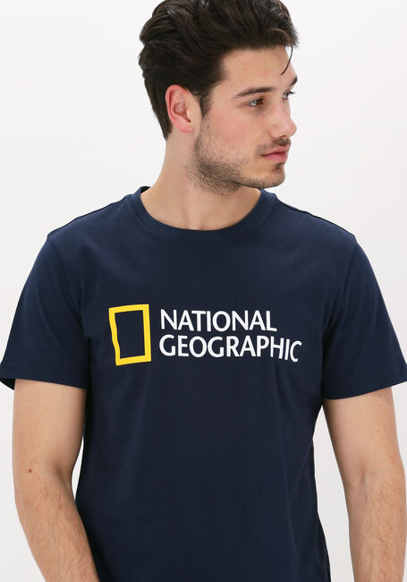 Dunkelblau NATIONAL GEOGRAPHIC T-shirt UNISEX T-SHIRT WITH BIG LOGO - large