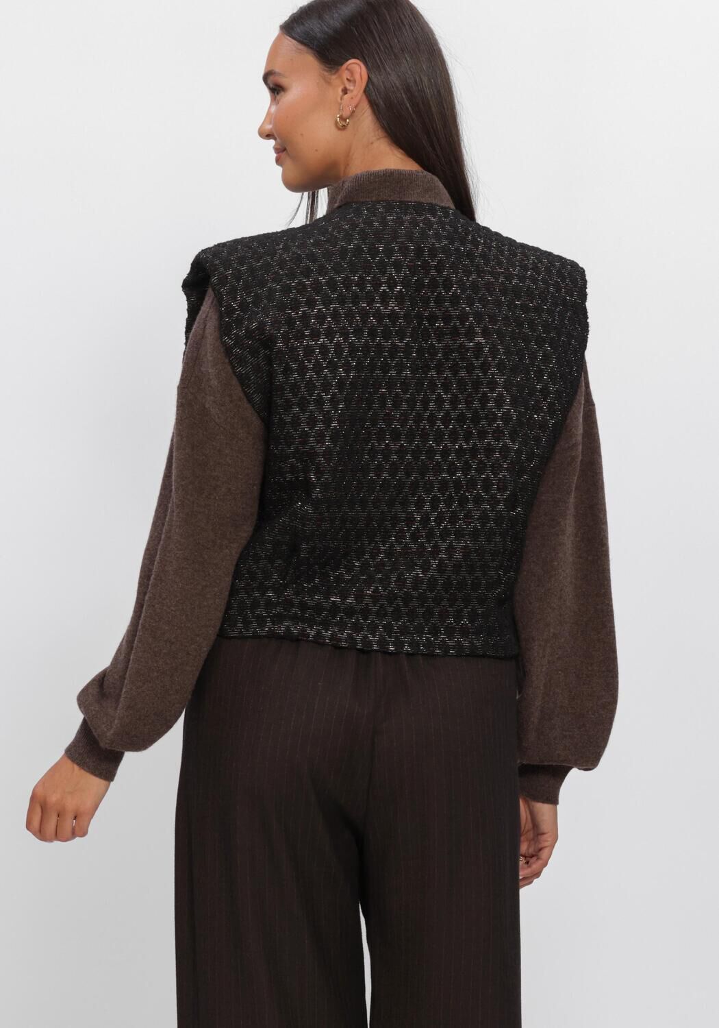 Schwarze BY-BAR Gilet MILO SPARKLE GILET - large